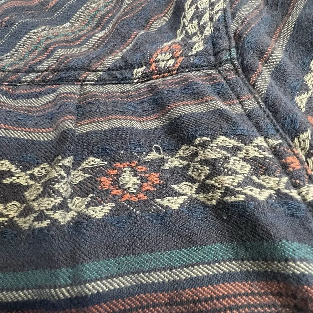 Kavu Hooded Flannel Shirt Jacket Full Zip Long Sleeve Mens Size XXL SouthWestern